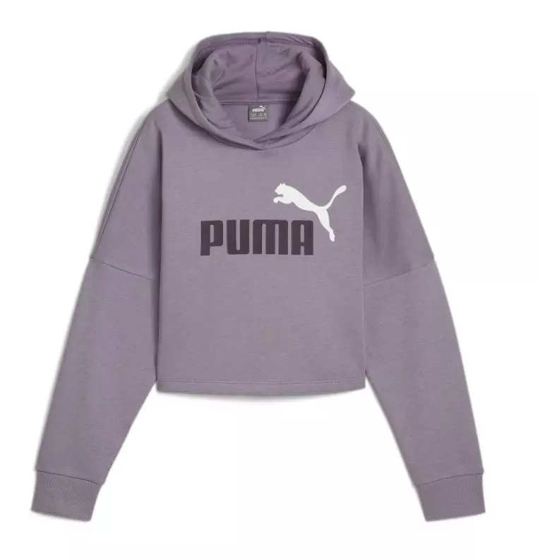 Худи укороченное детское лиловое Puma Essentials+