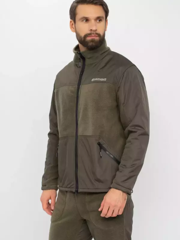 Костюм флисовый демисезонный хаки Huntsman Пикник-ЛЮКС