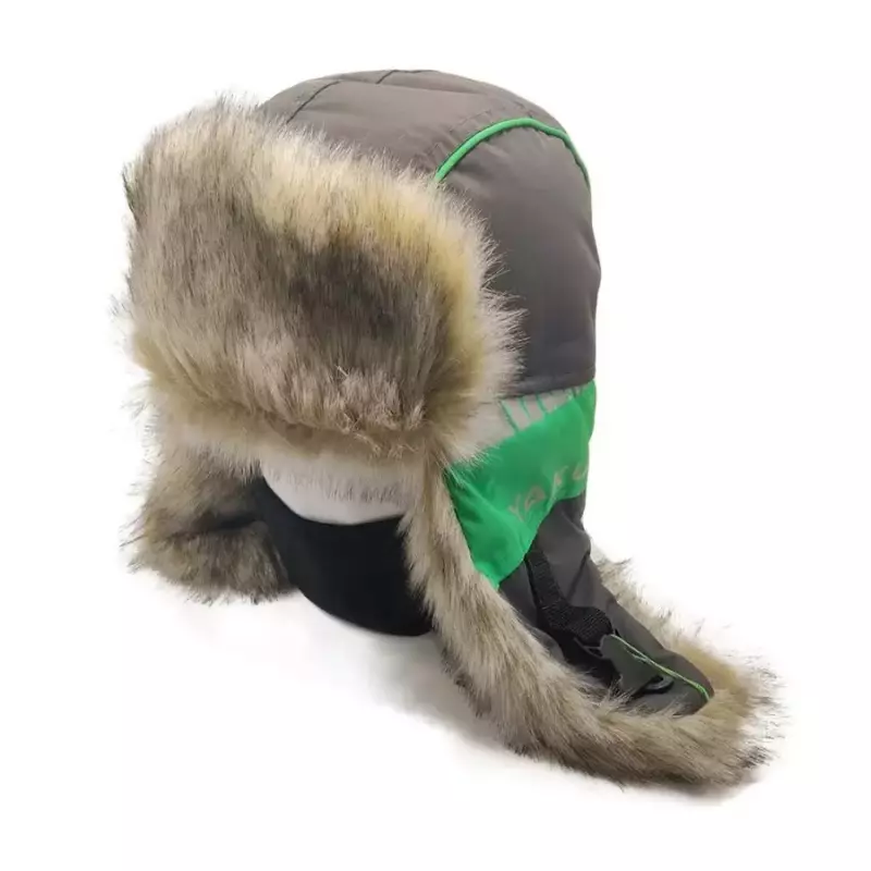 Шапка ушанка зимняя Yakutia мех Волк цвет ткань Galaxy Breathable тёмно-серый Huntsman