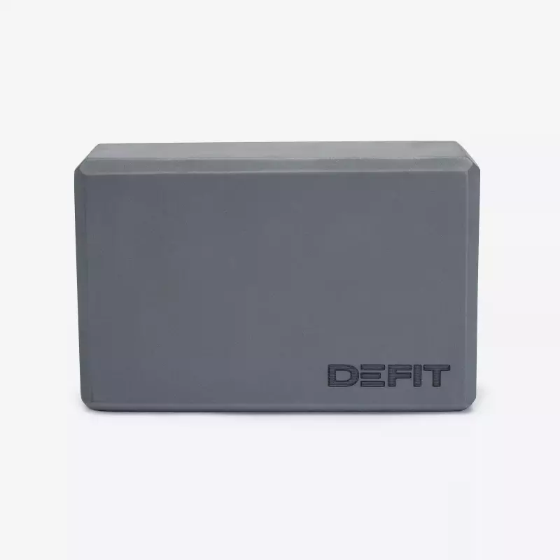 Блок для йоги серый Defit 100