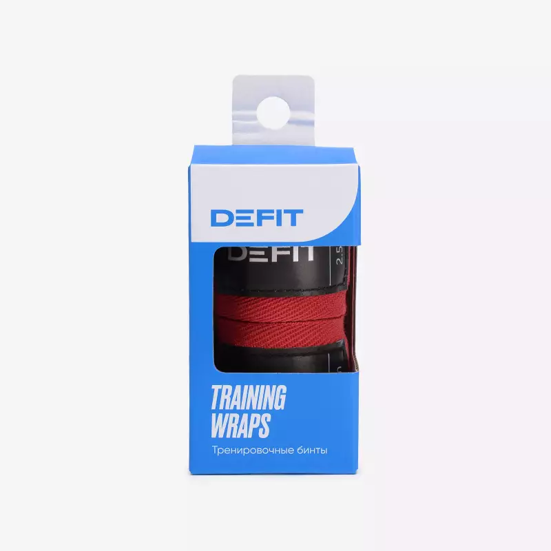 Бинт боксёрский 2,5 м красный Defit 100